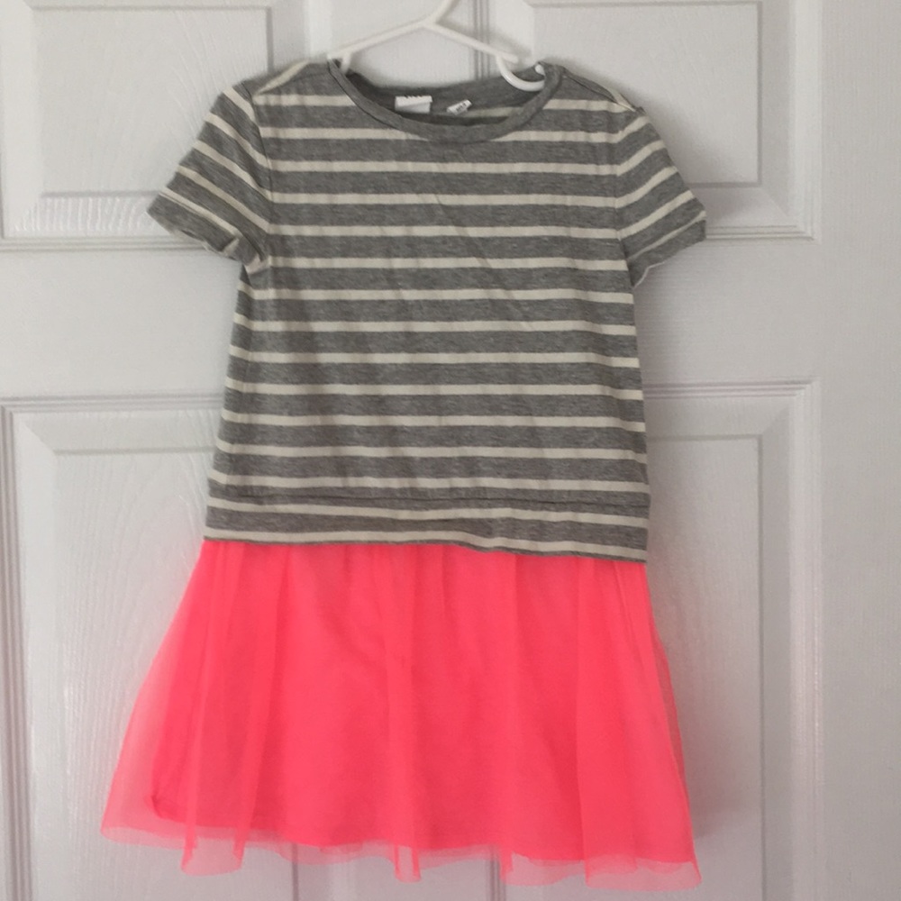 GAP kids striped dress with tulle skirt XS 4
